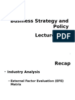 Business Strategy and Policy Lecture-15