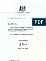 Letter From the Prime Minister