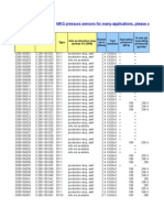 Bosch Injector Data Sheet