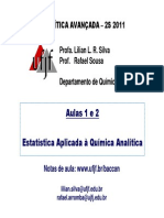 Estatística Aplicada à Química Analítica