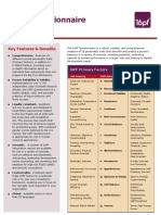 16PF Questionnaire Datasheet