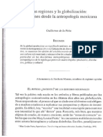 DE LA PEÑA Guillermo - Las Regiones y La Globalización-Reflexiones Desde La Antropología Mexicana (A) PDF