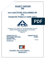 A Study of HR Practices in ITC