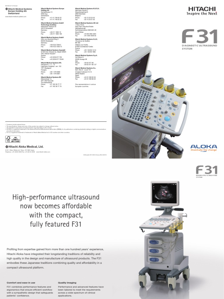Noblus Ecograf F31 Brochure En 300913 Rz Medical Ultrasound Medical Imaging