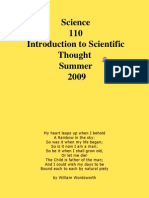 Science 110 Introduction To Scientific Thought Summer