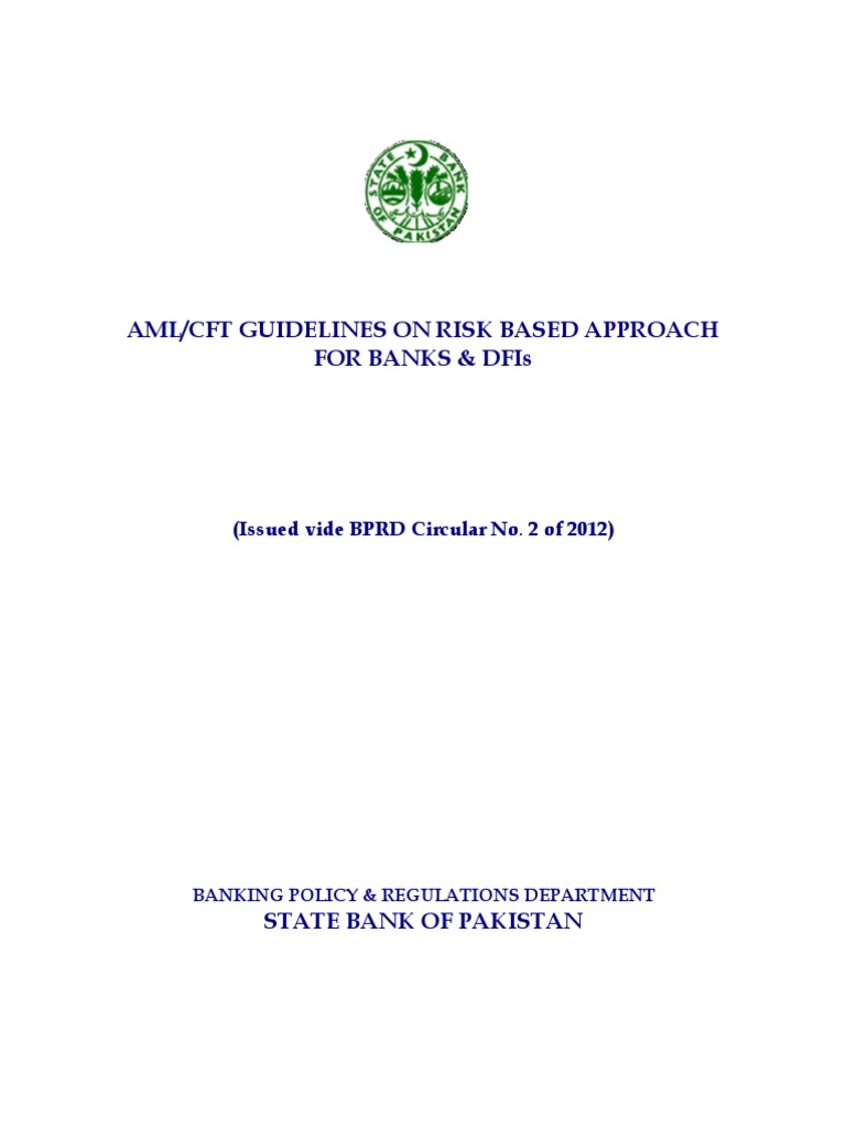 SBP AML/CFT Risk-Based Guidelines | PDF | Money Laundering | Risk