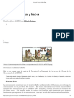 Lenguaje, Lengua y Habla PDF