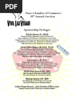 VLV Auction Sponsorship Packages