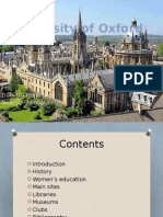 History and Culture of Oxford University