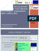 Policy and Regulatory Framework For Energy Efficiency Standards and Labelling