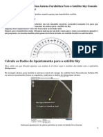 Como apontar antena parabólica para o satélite Sky usando um transferidor