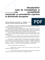 Aplicarea Standardelor Internationale de Contabilitate Si Armonizarea Contabilitatii Romanesti Cu Prevederile Cuprinse in Directivele Europene - Copy