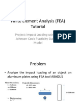 PLate Impact Based On Johnson Cook Parameters