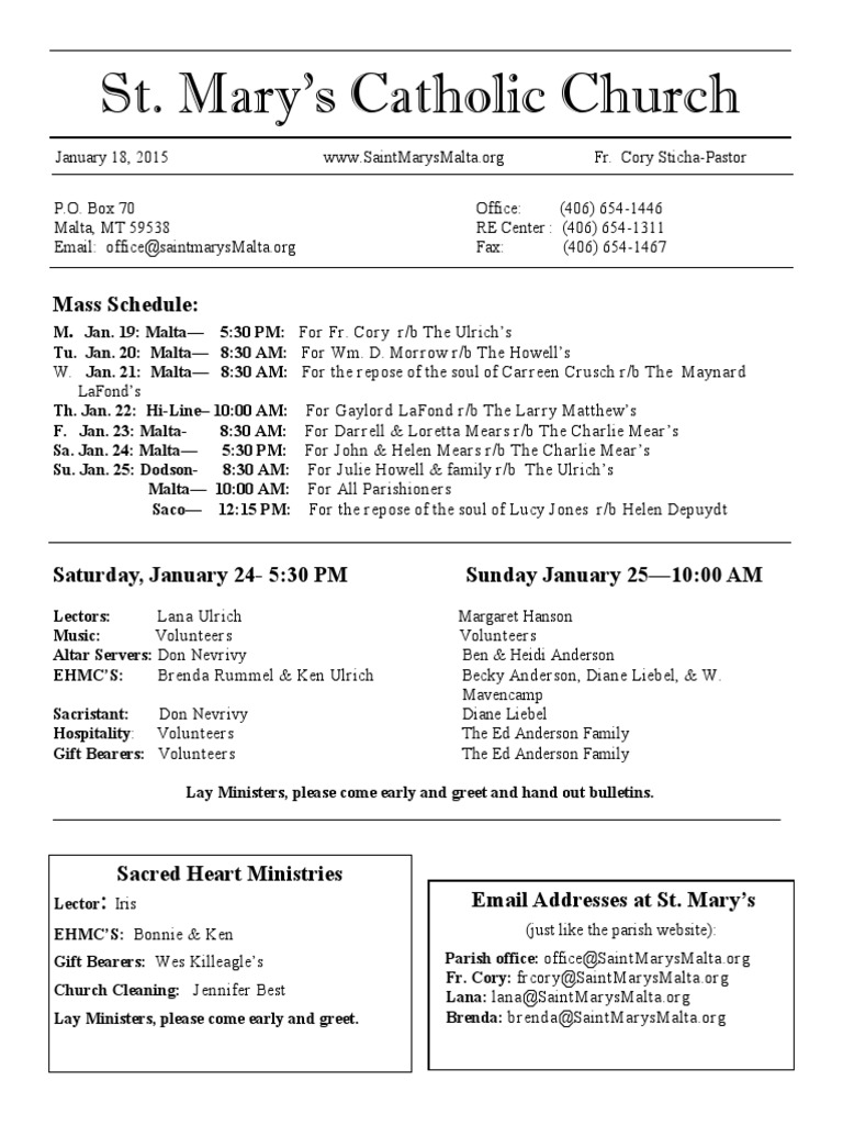 newry parish mass times st paddys day