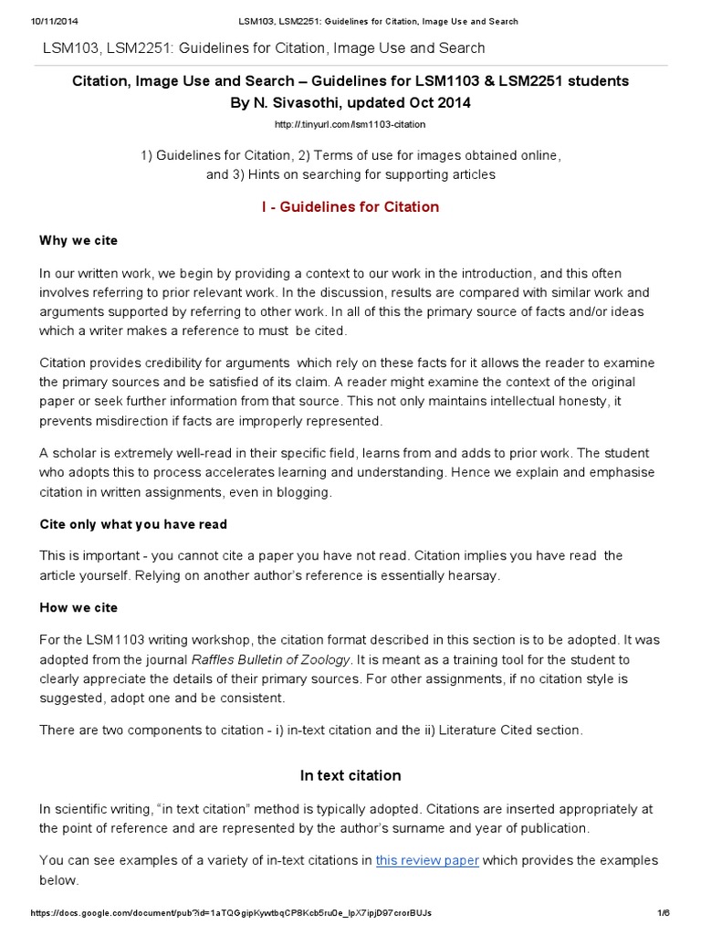 Lsm103 Lsm2251 Guidelines For Citation Image Use And Search Citation Creative Commons