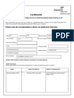 Unitemps Application Form Easter 2014