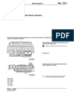 Wiring diagram of Passat comfort system and alarm system from September 1997