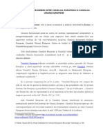 Asemanari Si Deosebiri Intre Consiliul European Si Consiliul Uniunii Europene