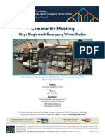 Community Meeting: City's Single Adult Emergency Winter Shelter