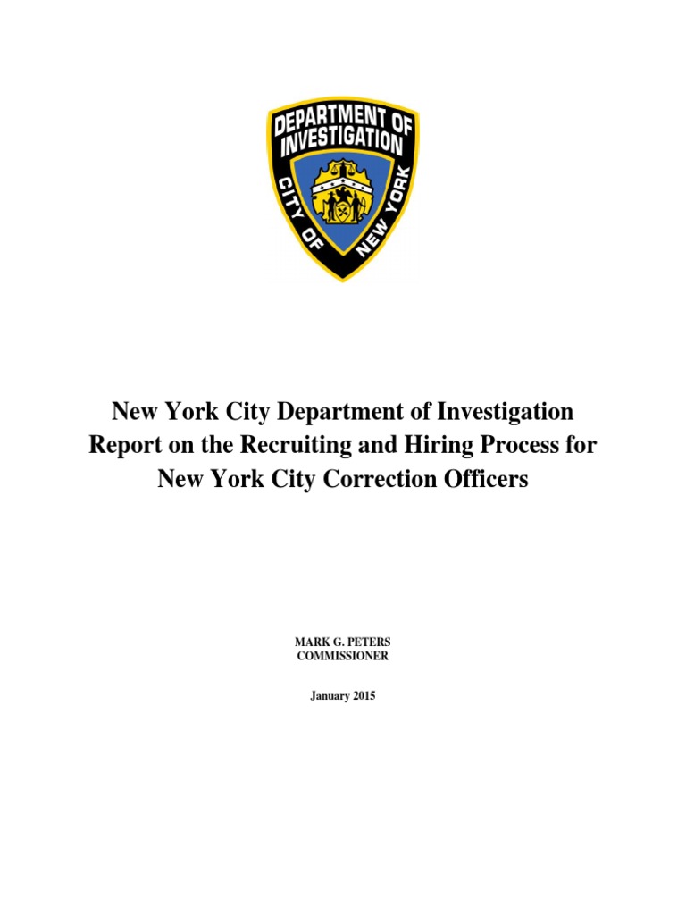 New York City Department of Investigation Report on the Recruiting and