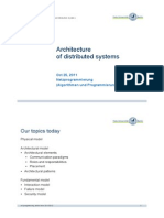 Architecture of distributed systems