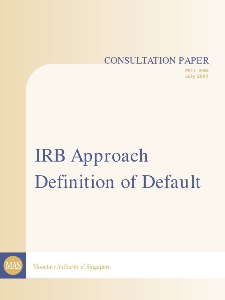 Consultation Paper IRB Approach | PDF | Basel Ii | Credit