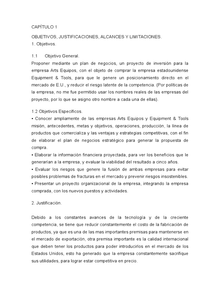 ejemplos de alcances y limitaciones Exportaciones