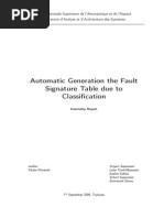 Automatic Generation The Fault Signature Table Due To Classification