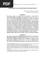 A Apropriação de Aristóteles Por John Dewey