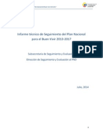 Informe de Seguiemiento Del Plan Nacional para El Buen Vivir 2013 2017 PDF