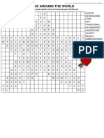 Love Around The World: There Are 20 Words Related To The Text in The Word Maze. Find Them All