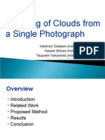 Modeling of Clouds From A Single Photograph
