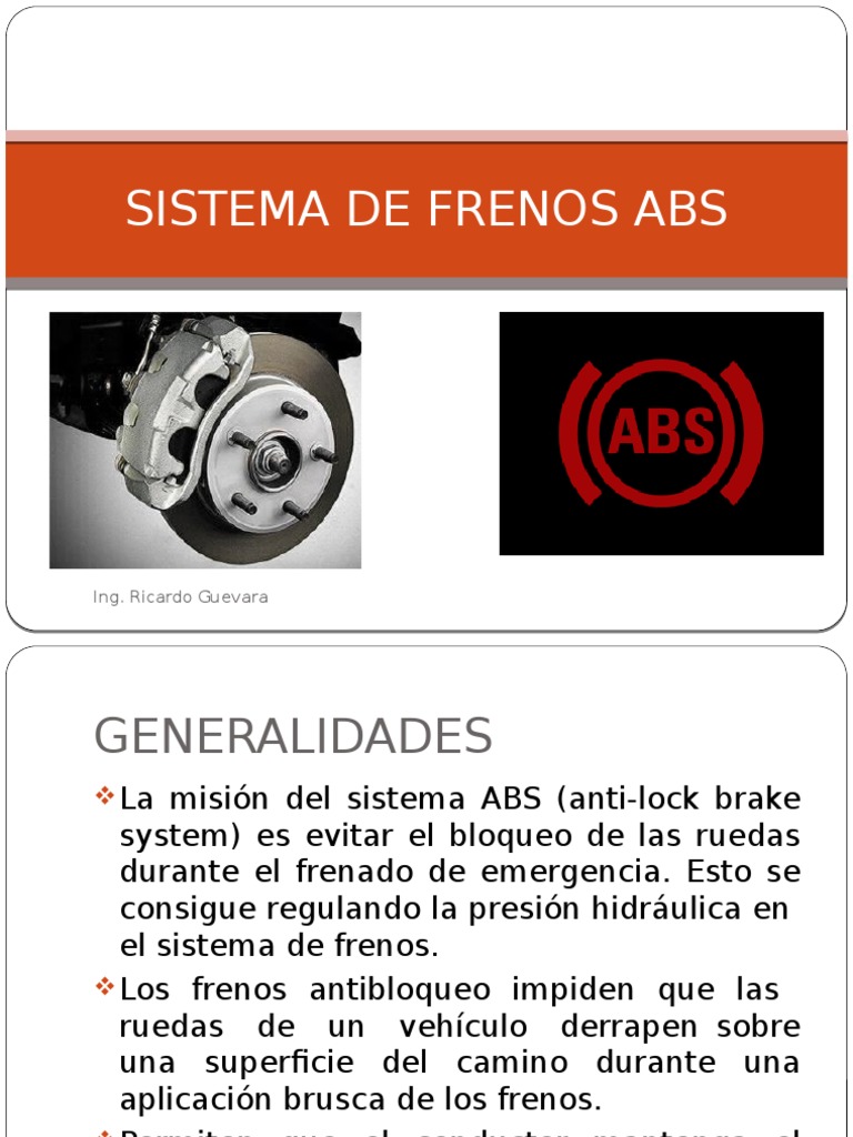 Funcionamiento del Sistema de Frenos ABS | PDF | Sistema de freno ...