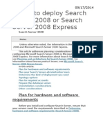 Plan To Deploy Search Server 2008 or Search Server 2008 Express