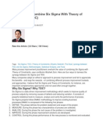 four ways of to Combine Six Sigma With Theory of Constraints