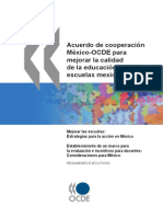 Acuerdo México-OCDE Para Mejorar La Calidad de La Educación en Las Escuelas Mexicanas