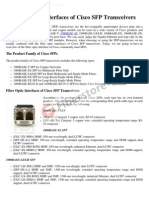 Fiber Optic Interfaces of Cisco SFP Transceivers