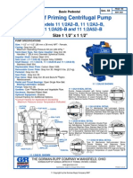 Self Priming Centrifugal Pump: Dels 11 1/2A2-B, 11 1/2A3-B, 11 1/2A20-B and 11 1/2A52-B