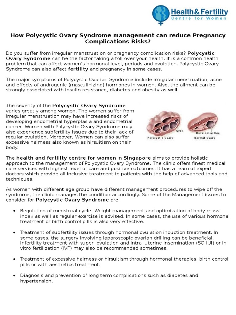 How Polycystic Ovary Syndrome Management Can Reduce Pregnancy ...