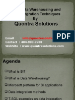 MSBI and DW Techniques by Quontra Solutions