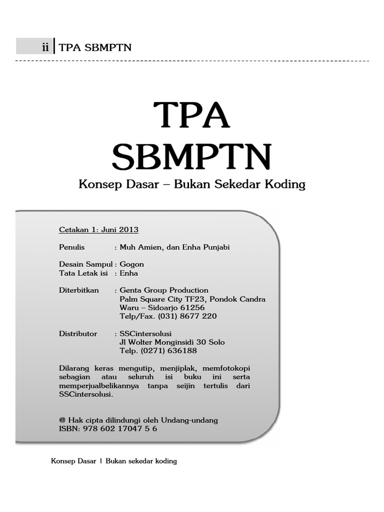 Soal TPA Promosi Jabatan Pdf