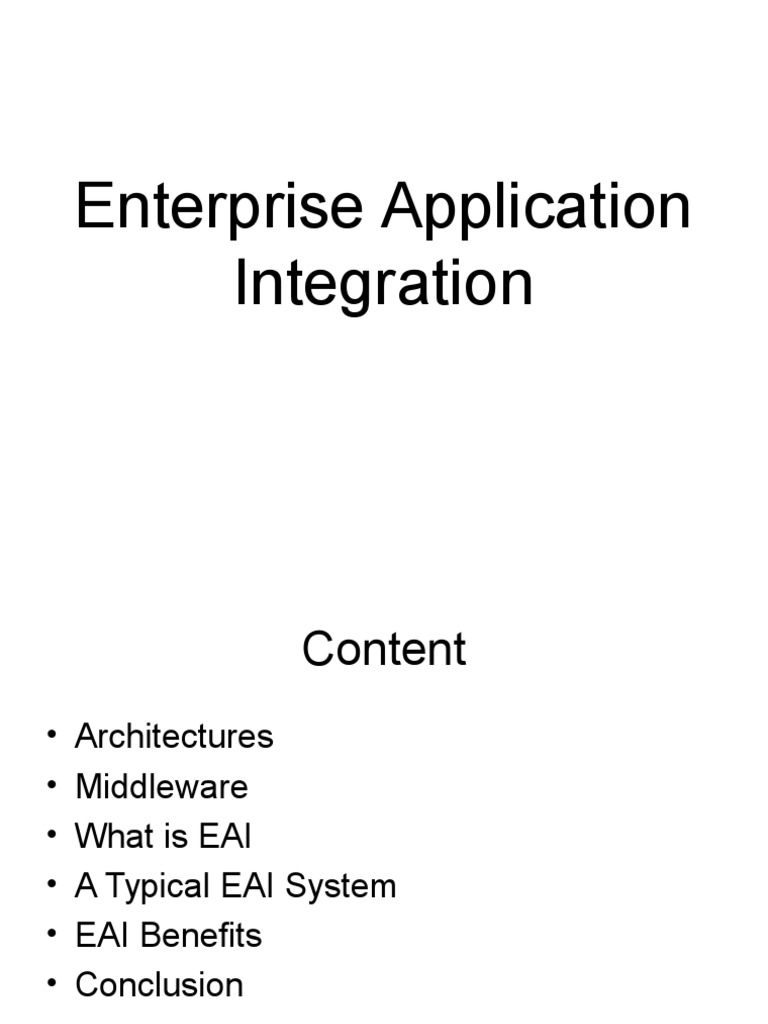 Chapter 1 - EAI Intoduction | PDF | Business | Computers