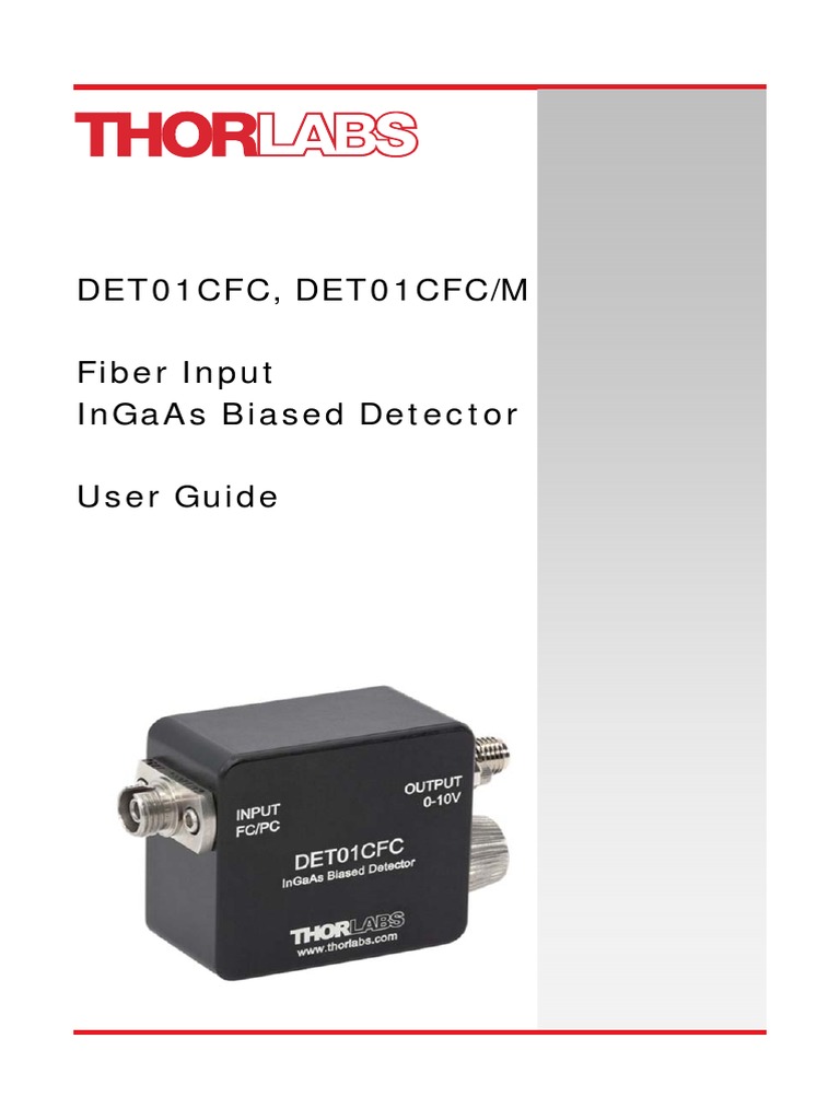 Det01cfc High Speed Detector Ingaas PDF Electrical Engineering