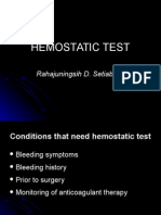 Hemostatic Test