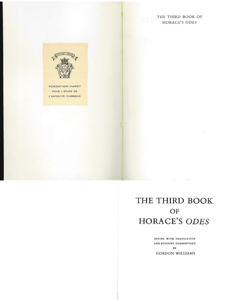 The 3rd Book of Horaces Odes Horace Poetry