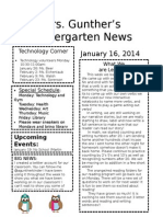 Mrs. Gunther's Kindergarten News: January 16, 2014