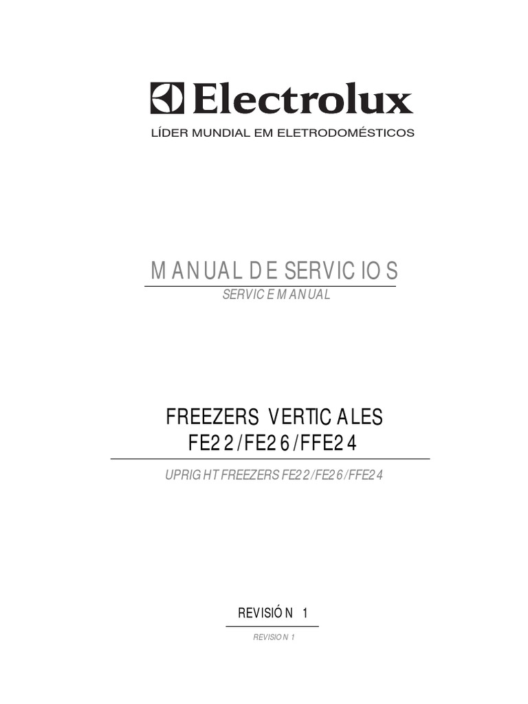 Manual Freezers Verticales FE22FE26 PDF Cantidades fisicas Química