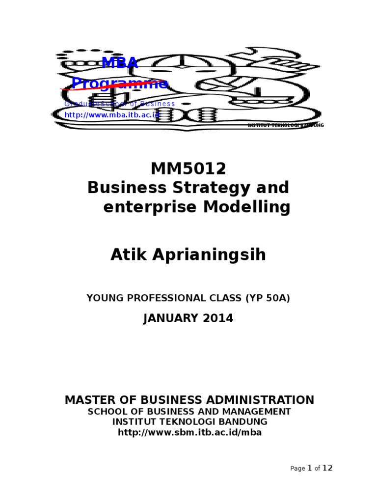 MBA ITB Business Strategy Course Overview | PDF