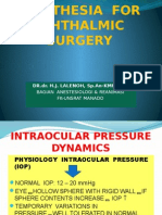 Kuliah KBK - Anesthesia For Ophthalmic Surgery