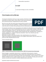 Contraste Simultâneo - Um Pouco Sobre Cor